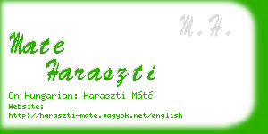 mate haraszti business card
